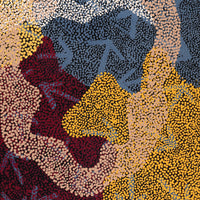 Aboriginal Artwork by Margaret Nangala Gallagher, Yankirri Jukurrpa (Emu Dreaming), 152x61cm