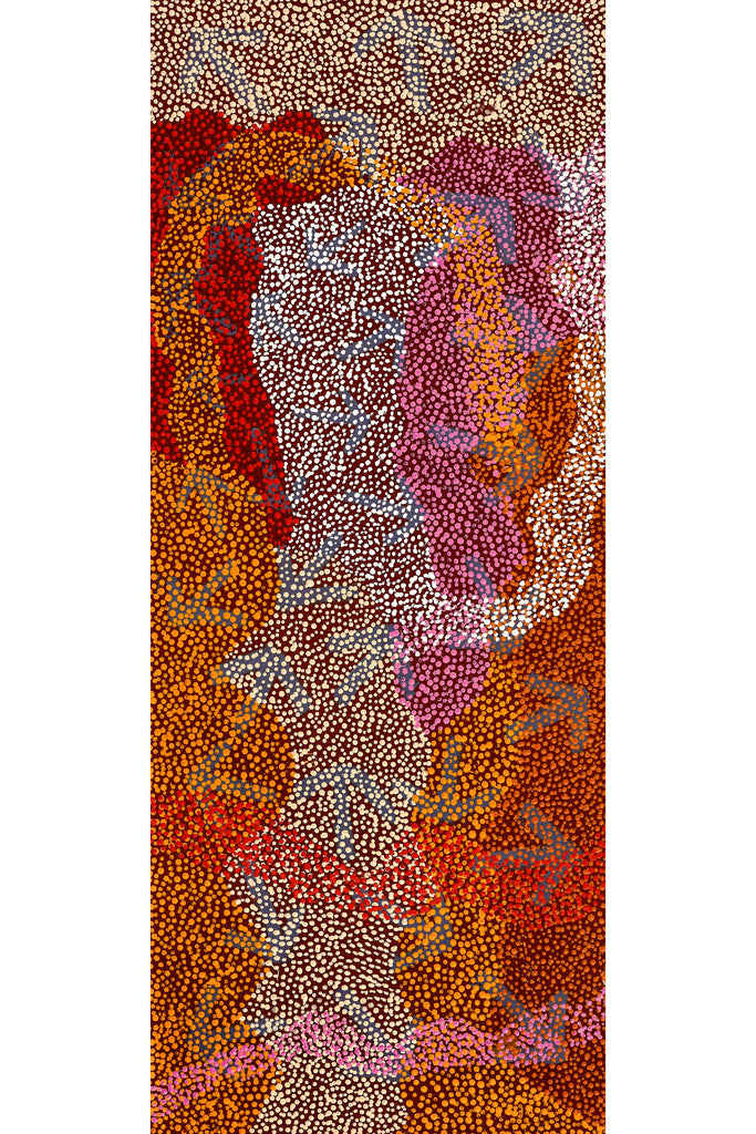 Aboriginal Artwork by Margaret Nangala Gallagher, Yankirri Jukurrpa (Emu Dreaming), 152x61cm