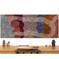 Aboriginal Artwork by Margaret Nangala Gallagher, Yankirri Jukurrpa (Emu Dreaming), 152x61cm