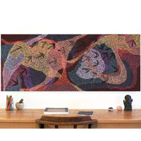 Aboriginal Artwork by Margaret Nangala Gallagher, Yankirri Jukurrpa (Emu Dreaming), 152x61cm