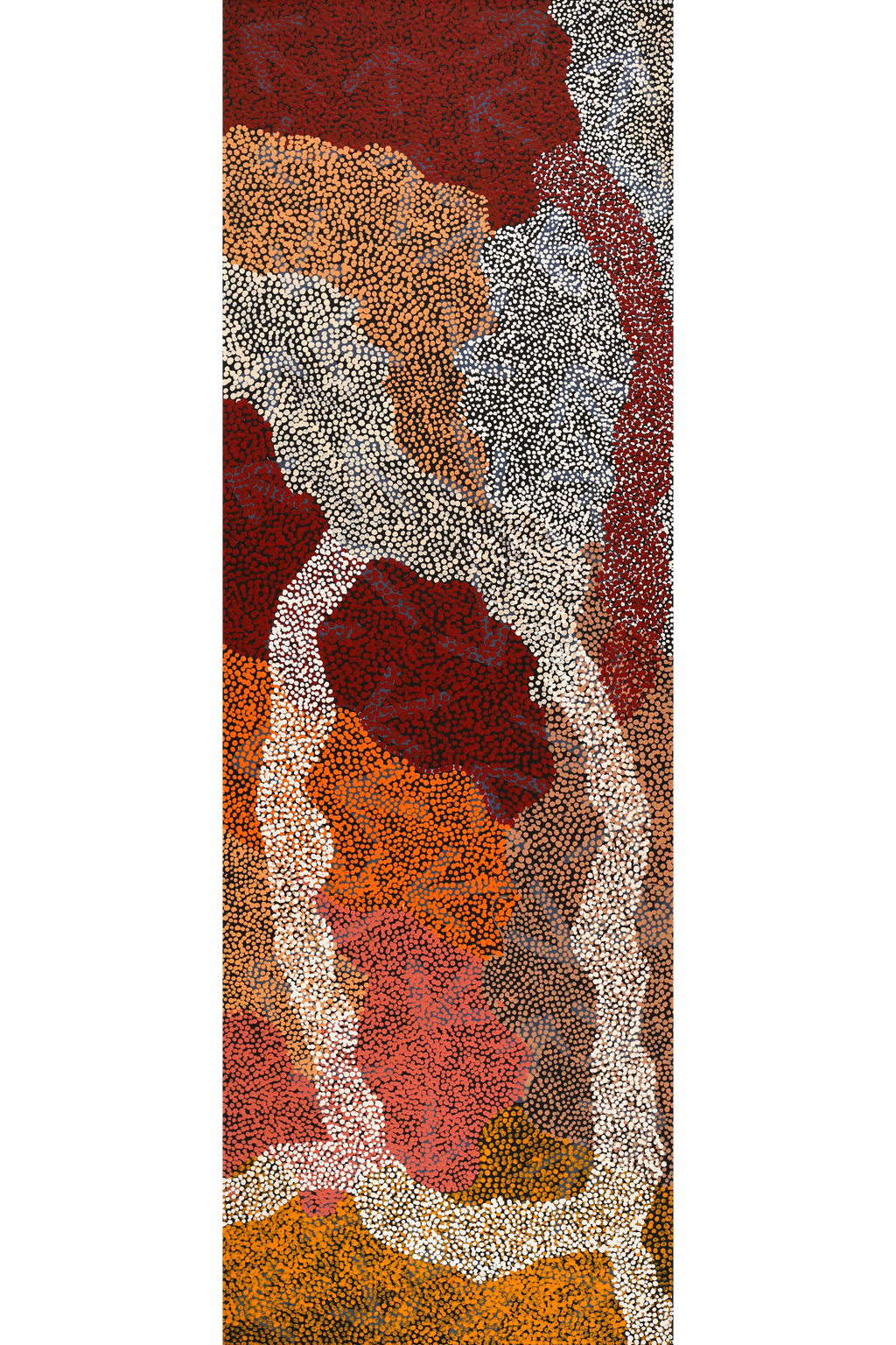 Aboriginal Artwork by Margaret Nangala Gallagher, Yankirri Jukurrpa (Emu Dreaming), 183x61cm