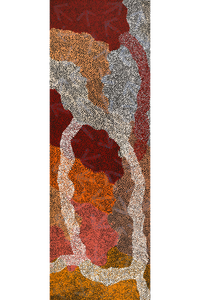 Aboriginal Artwork by Margaret Nangala Gallagher, Yankirri Jukurrpa (Emu Dreaming), 183x61cm