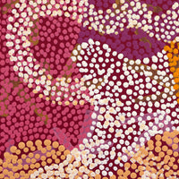Aboriginal Artwork by Margaret Nangala Gallagher, Yankirri Jukurrpa (Emu Dreaming) - Ngarlikurlangu, 30x30cm