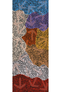 Aboriginal Artwork by Margaret Nangala Gallagher, Yankirri Jukurrpa (Emu Dreaming), 76x30cm
