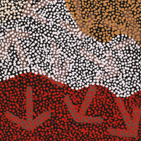 Aboriginal Artwork by Margaret Nangala Gallagher, Yankirri Jukurrpa (Emu Dreaming), 76x30cm