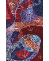 Aboriginal Artwork by Margaret Nangala Gallagher, Yankirri Jukurrpa (Emu Dreaming), 76x46cm