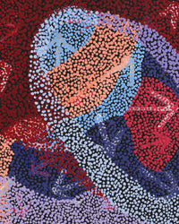 Aboriginal Artwork by Margaret Nangala Gallagher, Yankirri Jukurrpa (Emu Dreaming), 76x46cm