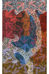 Aboriginal Artwork by Margaret Nangala Gallagher, Yankirri Jukurrpa (Emu Dreaming), 76x46cm