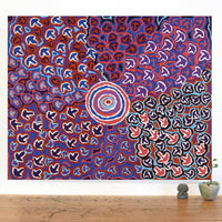 Aboriginal Artwork by Margaret Nangala Gallagher, Yankirri Jukurrpa (Emu Dreaming), 76x61cm