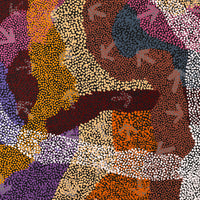 Aboriginal Artwork by Margaret Nangala Gallagher, Yankirri Jukurrpa (Emu Dreaming), 91x91cm