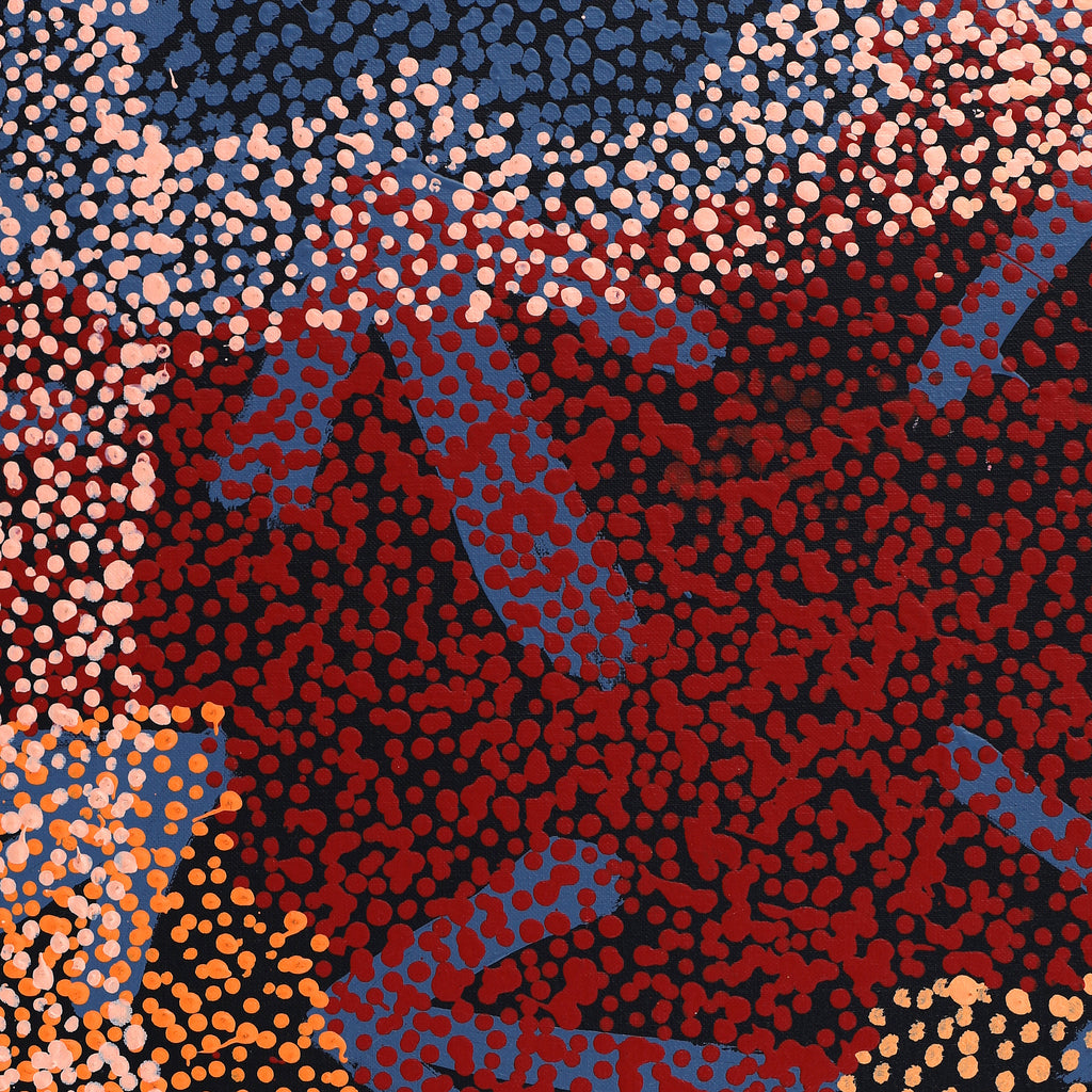 Aboriginal Art by Margaret Nangala Gallagher, Yankirri Jukurrpa (Emu Dreaming), 183x61cm - ART ARK®