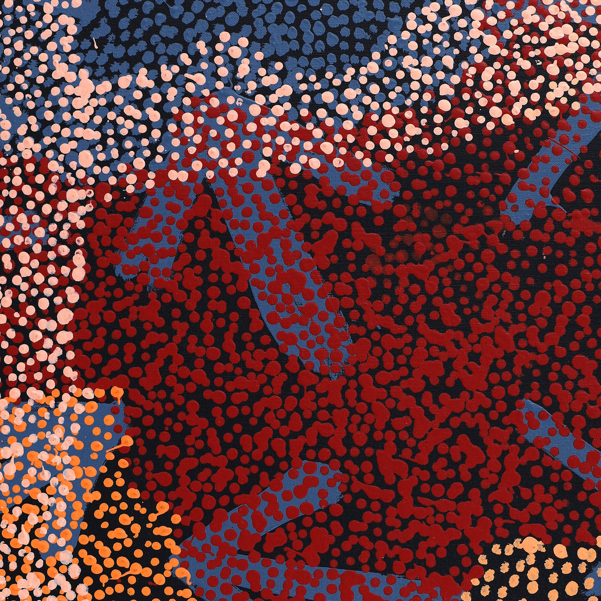 Aboriginal Art by Margaret Nangala Gallagher, Yankirri Jukurrpa (Emu Dreaming), 183x61cm - ART ARK®