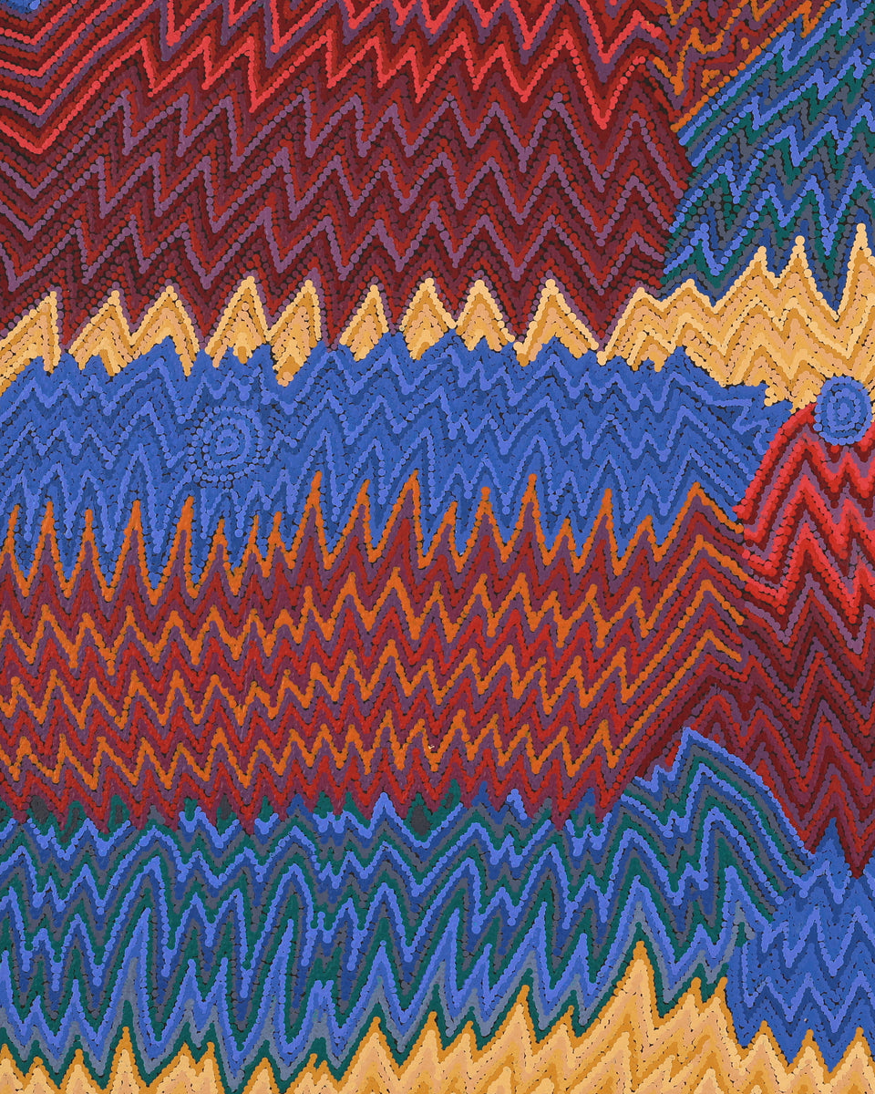 Aboriginal Artwork by Margaret Napangardi Lewis, Mina Mina Dreaming, 122x91cm