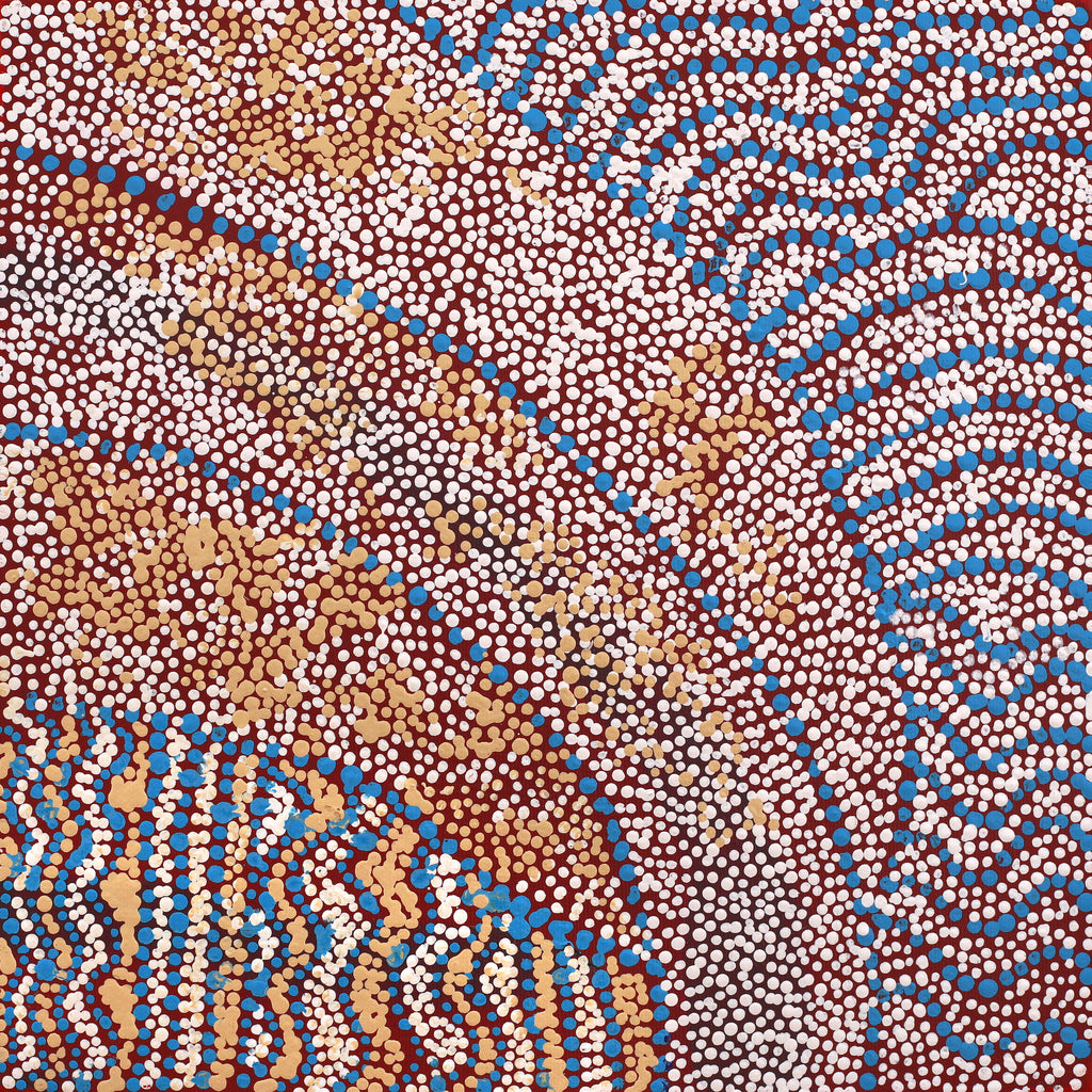 Aboriginal Artwork by Margaret Napangardi Lewis, Mina Mina Dreaming, 30x30cm