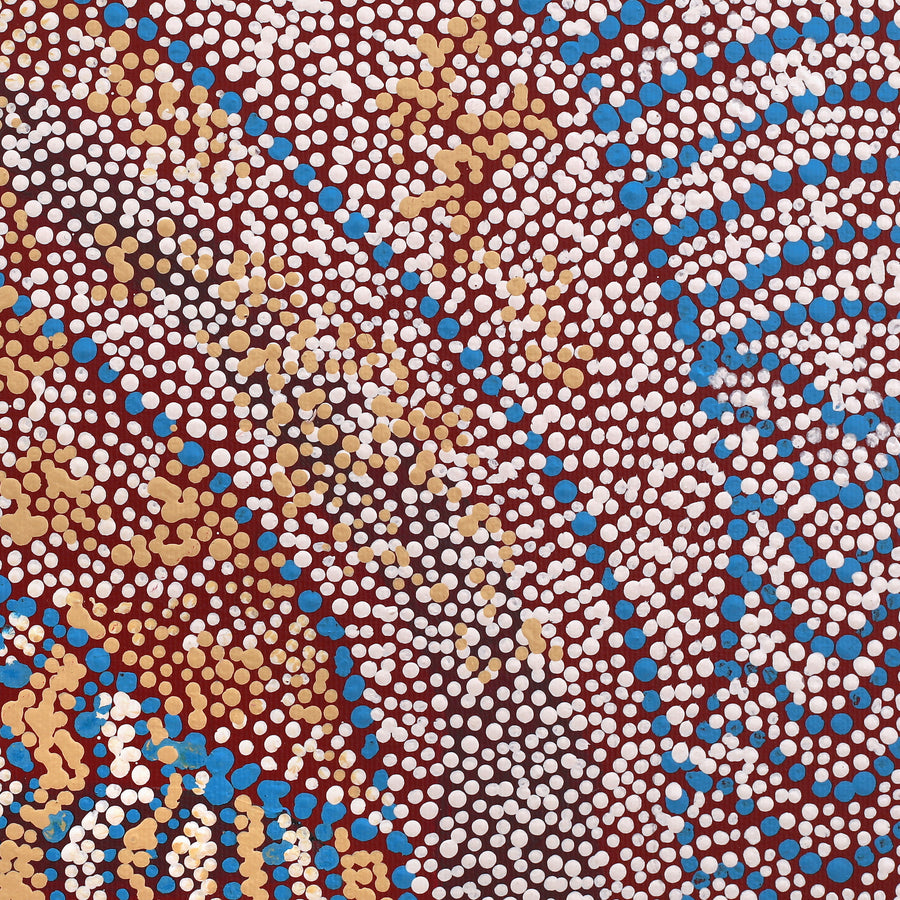 Aboriginal Artwork by Margaret Napangardi Lewis, Mina Mina Dreaming, 30x30cm