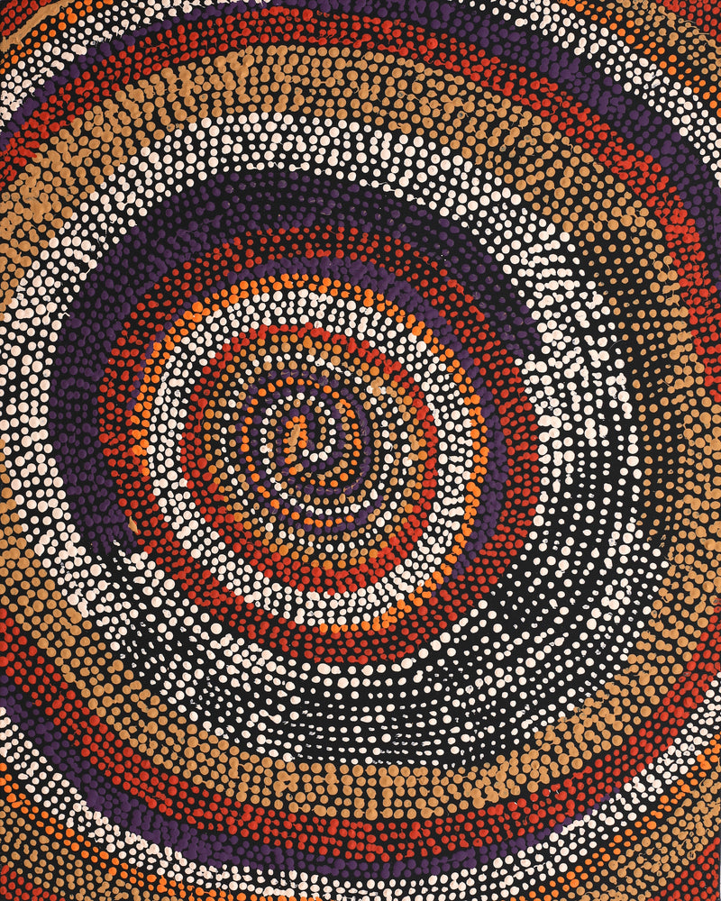 Aboriginal Artwork by Margaret Napangardi Lewis, Mina Mina Dreaming, 50x40cm