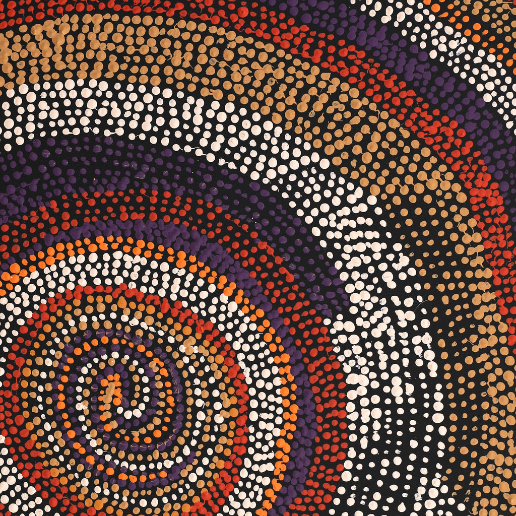 Aboriginal Artwork by Margaret Napangardi Lewis, Mina Mina Dreaming, 50x40cm - ART ARK®