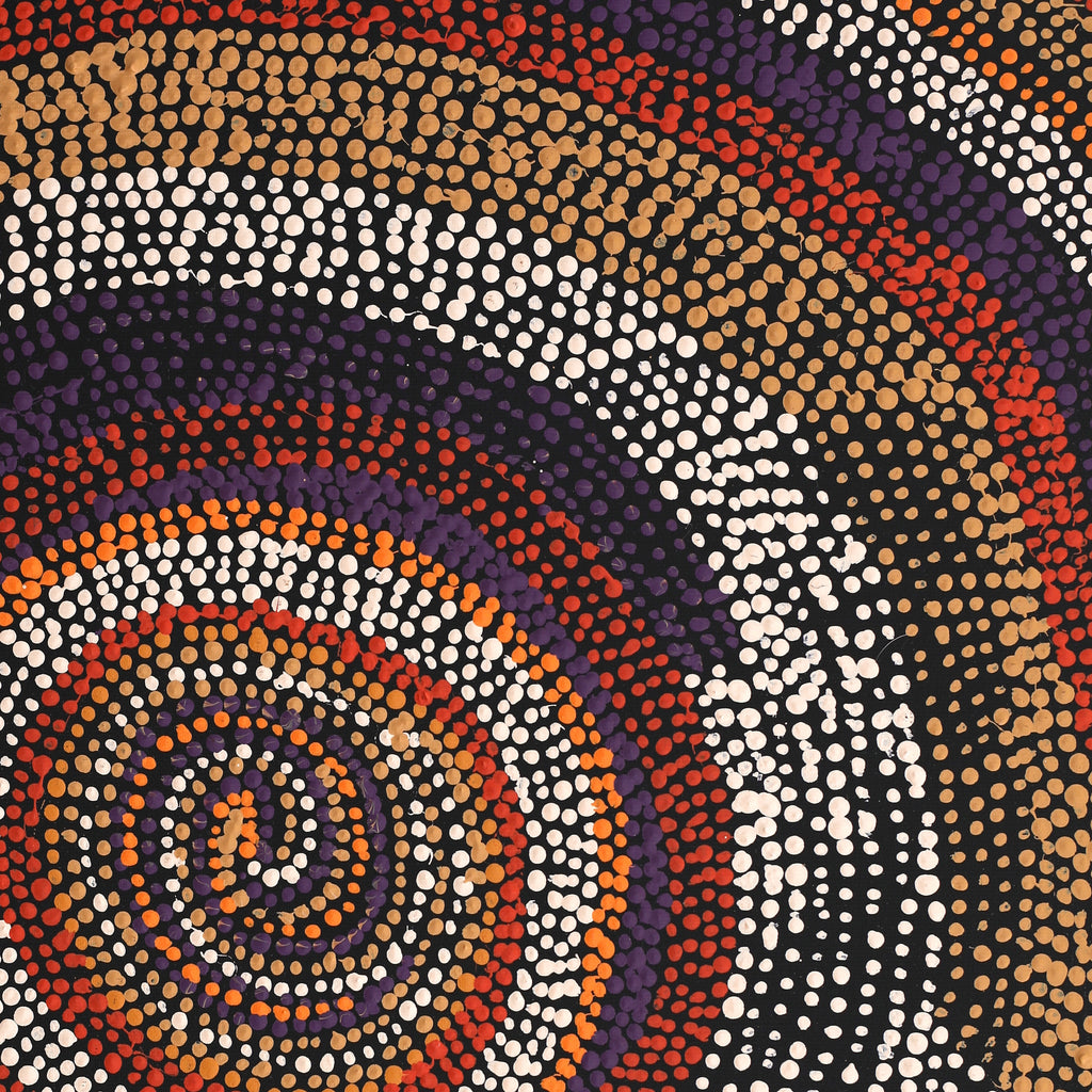 Aboriginal Art by Margaret Napangardi Lewis, Mina Mina Dreaming, 50x40cm - ART ARK®