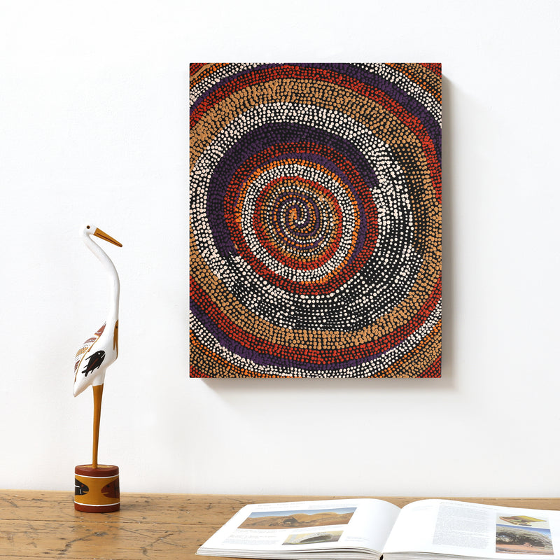 Aboriginal Artwork by Margaret Napangardi Lewis, Mina Mina Dreaming, 50x40cm