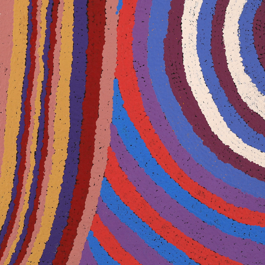 Aboriginal Artwork by Margaret Napangardi Lewis, Mina Mina Dreaming, 46x46cm