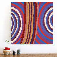 Aboriginal Art by Margaret Napangardi Lewis, Mina Mina Dreaming, 46x46cm - ART ARK®