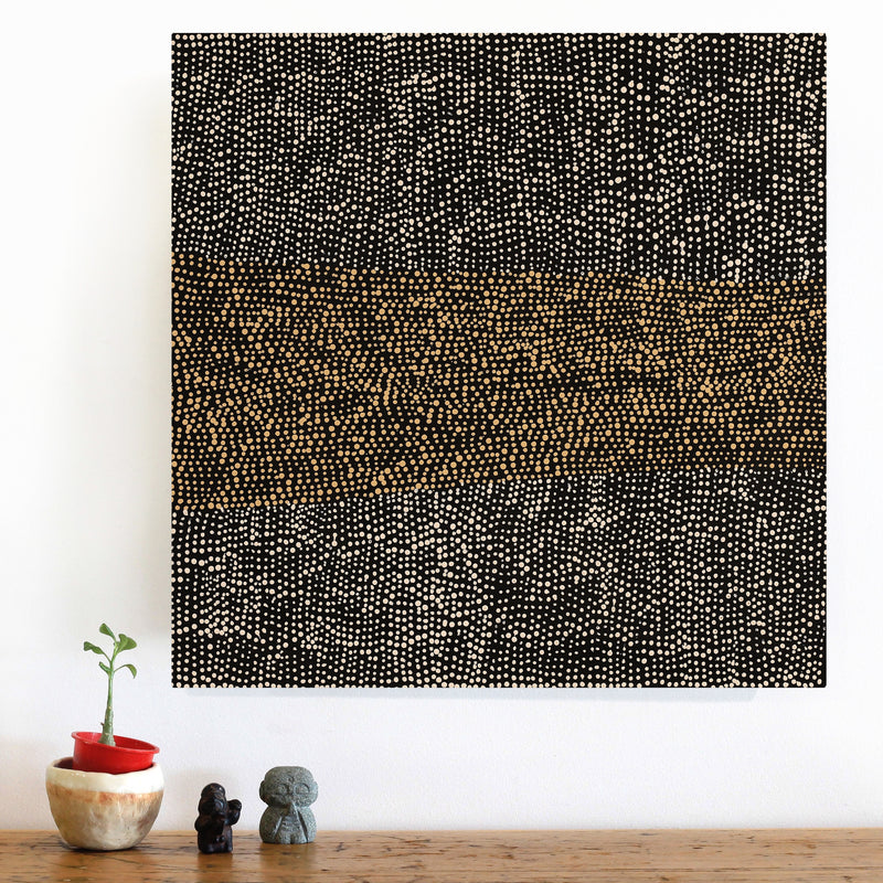 Aboriginal Artwork by Margaret Napangardi Lewis, Mina Mina Dreaming, 46x46cm