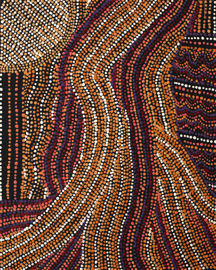 Aboriginal Artwork by Margaret Napangardi Lewis, Mina Mina Dreaming, 50x40cm
