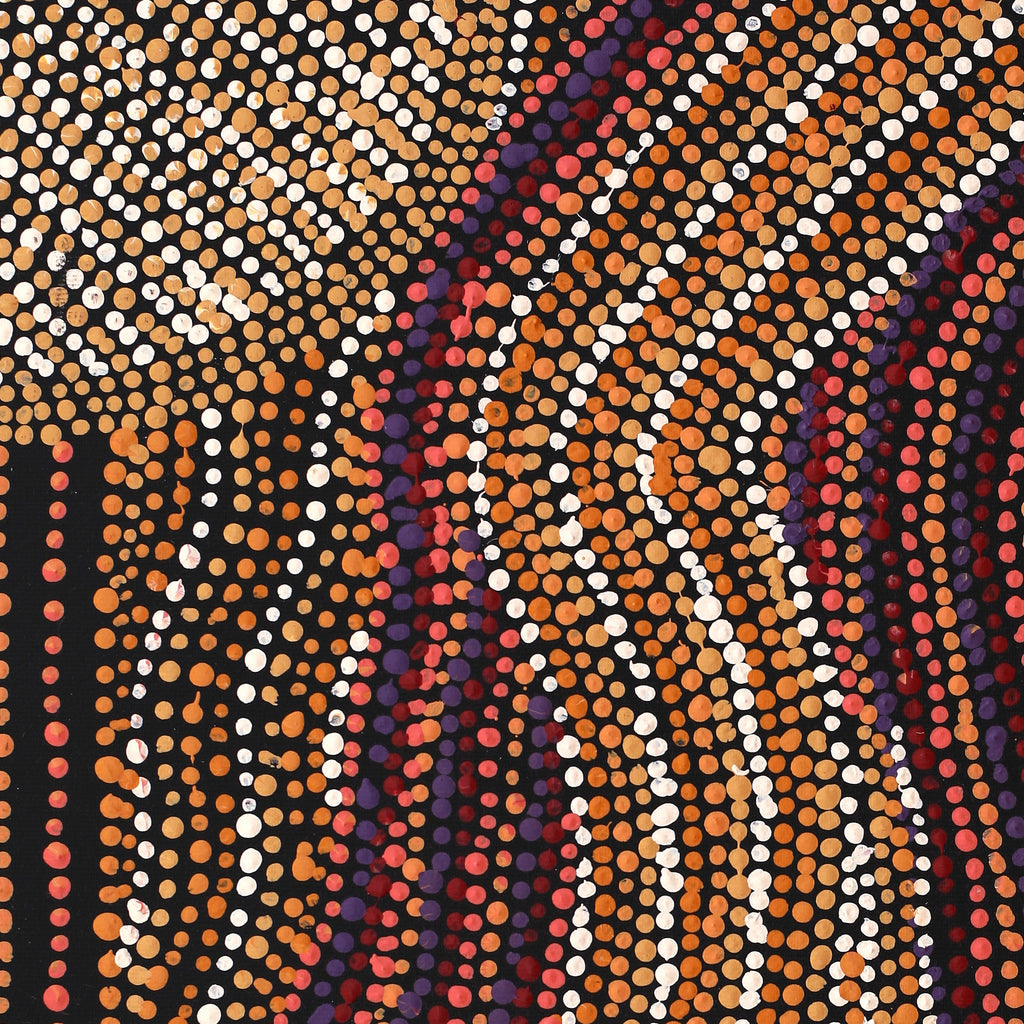 Aboriginal Artwork by Margaret Napangardi Lewis, Mina Mina Dreaming, 50x40cm
