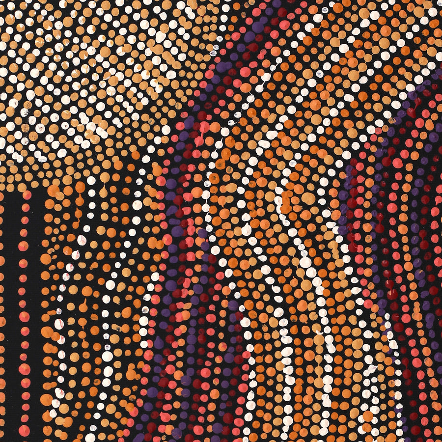 Aboriginal Artwork by Margaret Napangardi Lewis, Mina Mina Dreaming, 50x40cm