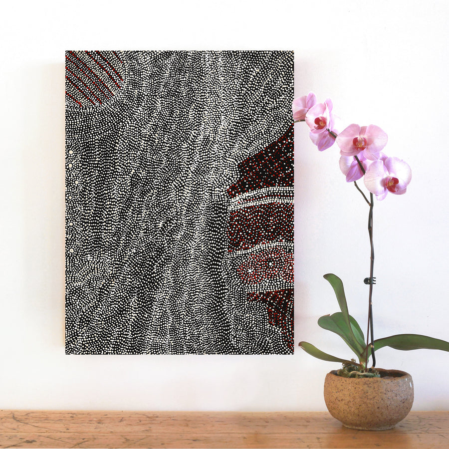 Aboriginal Artwork by Margaret Napangardi Lewis, Mina Mina Dreaming, 61x46cm