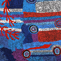 Aboriginal Artwork by Margaret Napangardi Lewis, Mina Mina Dreaming, 61x61cm