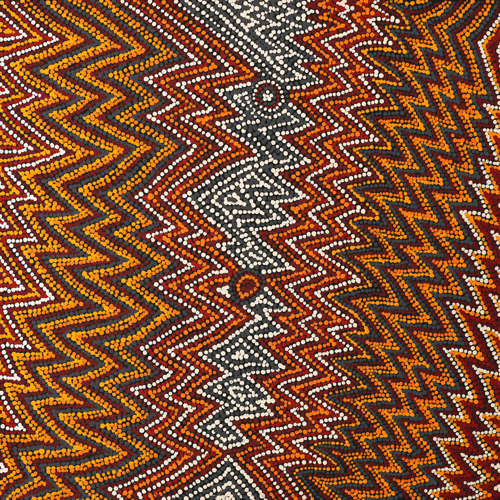 Aboriginal Art by Margaret Napangardi Lewis, Mina Mina Dreaming - Ngalyipi, 61x61cm - ART ARK®