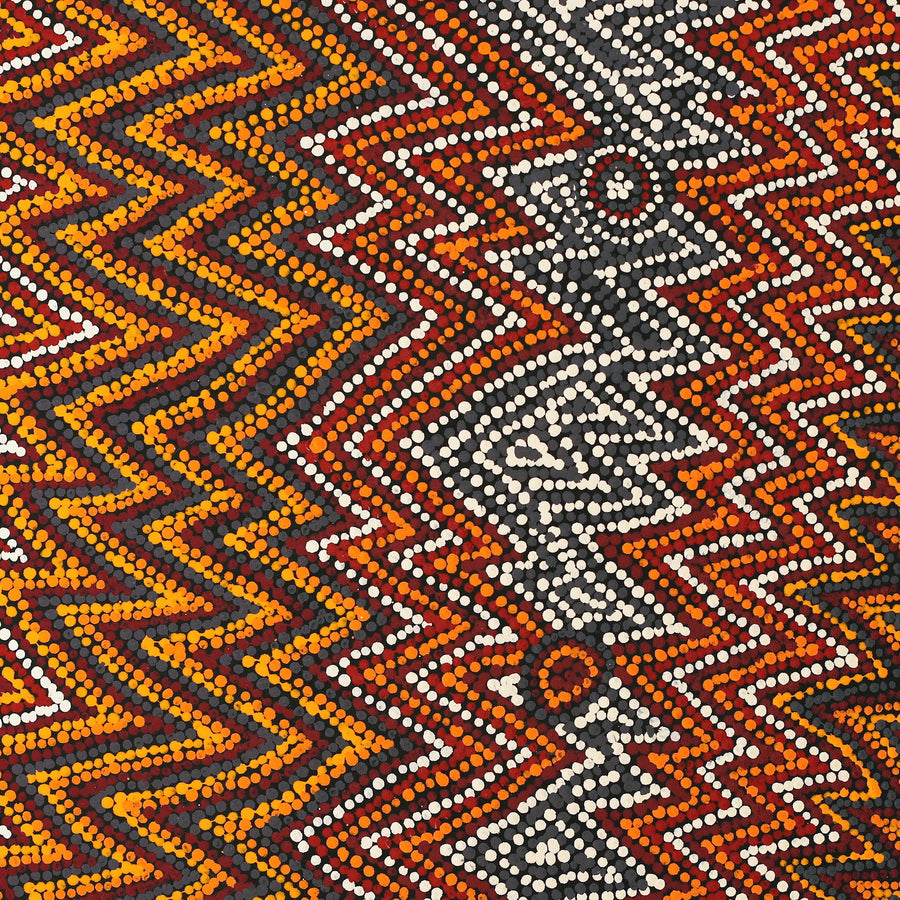Aboriginal Artwork by Margaret Napangardi Lewis, Mina Mina Dreaming - Ngalyipi, 61x61cm