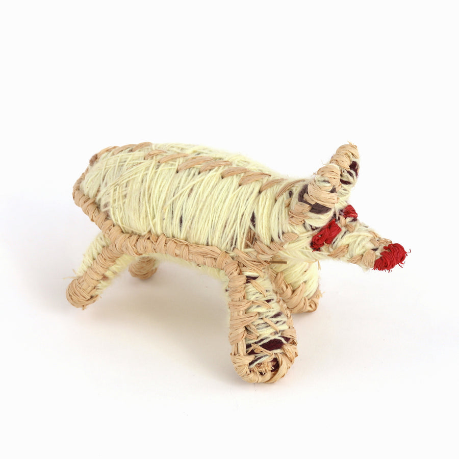Aboriginal Artwork by Margaret Smith - Papa (dog) Tjanpi Sculpture