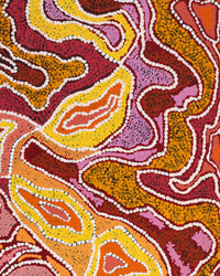 Aboriginal Artwork by Margarina Napanangka Miller, Lukarrara Jukurrpa, 91x46cm