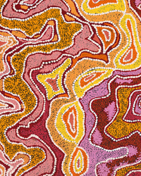 Aboriginal Artwork by Margarina Napanangka Miller, Lukarrara Jukurrpa, 91x46cm
