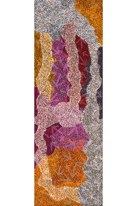 Aboriginal Artwork by Margaret Nangala Gallagher, Yankirri Jukurrpa (Emu Dreaming), 183x61cm