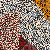 Aboriginal Artwork by Margaret Nangala Gallagher, Yankirri Jukurrpa (Emu Dreaming), 183x61cm