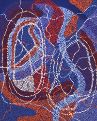 Aboriginal Artwork by Margaret Nangala Gallagher, Yankirri Jukurrpa (Emu Dreaming), 76x61cm