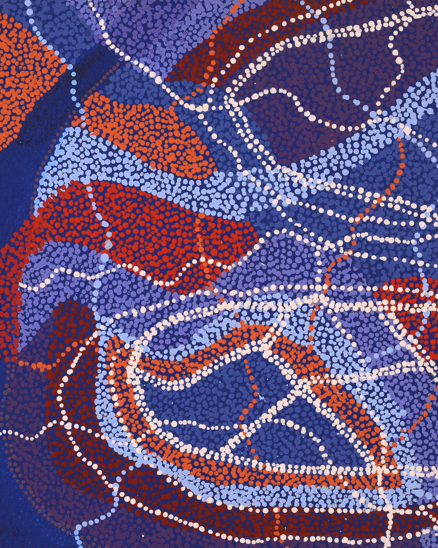 Aboriginal Artwork by Margaret Nangala Gallagher, Yankirri Jukurrpa (Emu Dreaming), 76x61cm