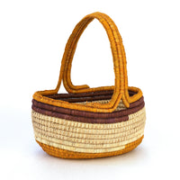 Aboriginal Artwork by Margot Gurawiliwili, Coil Basket, 36x32x26cm