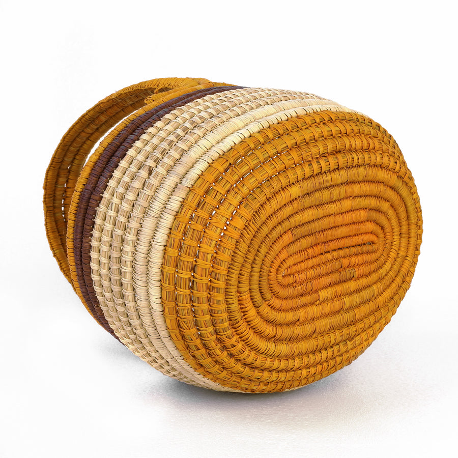 Aboriginal Artwork by Margot Gurawiliwili, Coil Basket, 36x32x26cm