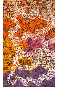 Aboriginal Artwork by Margaret Nangala Gallagher, Yankirri Jukurrpa (Emu Dreaming), 76x46cm