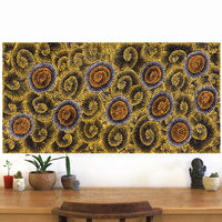 Aboriginal Artwork by Maria Nampijinpa Brown, Pamapardu Jukurrpa (Flying Ant Dreaming) - Warntungurru, 122x61cm