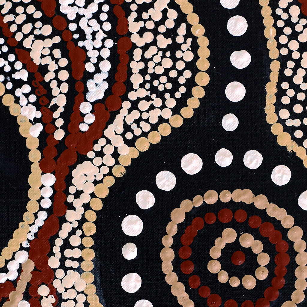 Aboriginal Artwork by Maria Nampijinpa Brown, Pamapardu Jukurrpa (Flying Ant Dreaming) - Warntungurru, 122x61cm - ART ARK®