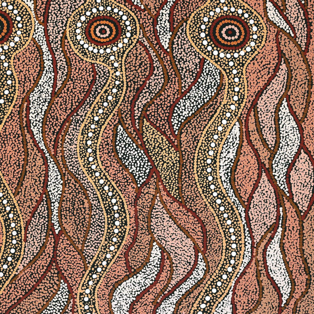 Aboriginal Artwork by Maria Nampijinpa Brown, Pamapardu Jukurrpa (Flying Ant Dreaming) - Warntungurru, 122x91cm