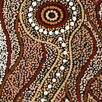 Aboriginal Artwork by Maria Nampijinpa Brown, Pamapardu Jukurrpa (Flying Ant Dreaming) - Warntungurru, 122x91cm