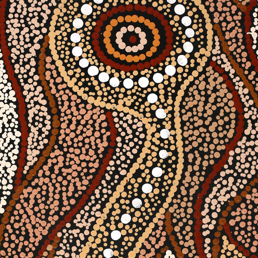 Aboriginal Artwork by Maria Nampijinpa Brown, Pamapardu Jukurrpa (Flying Ant Dreaming) - Warntungurru, 122x91cm