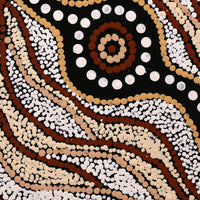 Aboriginal Artwork by Maria Nampijinpa Brown, Pamapardu Jukurrpa (Flying Ant Dreaming) - Warntungurru, 30x30cm