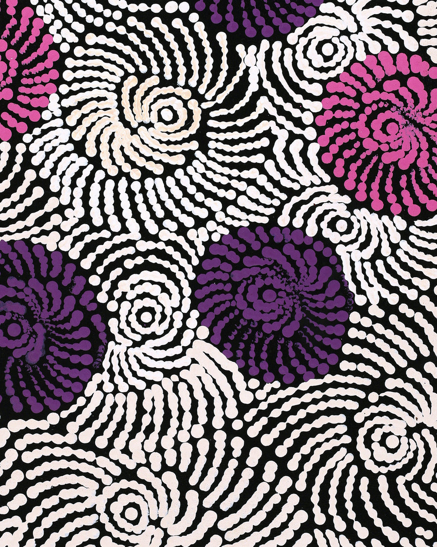 Aboriginal Artwork by Maria Nampijinpa Brown, Pamapardu Jukurrpa (Flying Ant Dreaming) - Warntungurru, 61x46cm